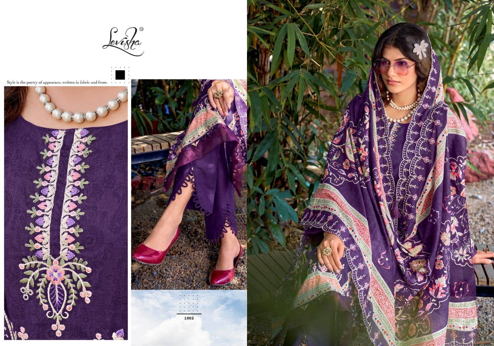 Binsaeed Nx-6 By Levisha 1001 To 1006 Series Designer Suits Camric Lawn Cotton Dresses At Wholesale Price